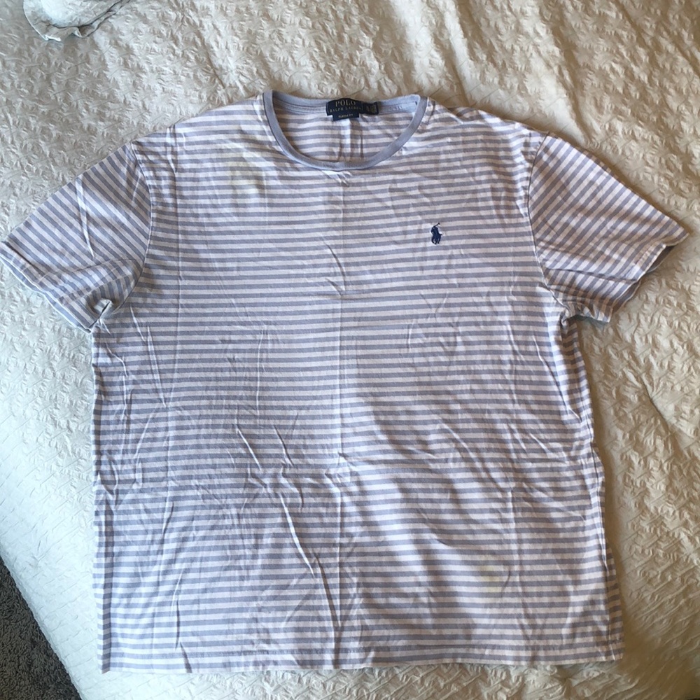 Men’s Polo Ralph Lauren Classic Fit XL Striped T-Shirt. 100% cotton.